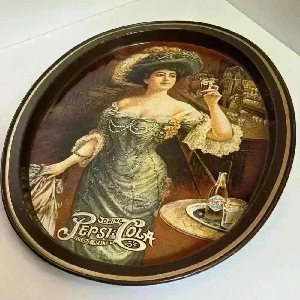 1983 Fabcraft Inc, Frenchtown NJ Pepsi Cola serving tray replica Victorian ad - Picture 2 of 6